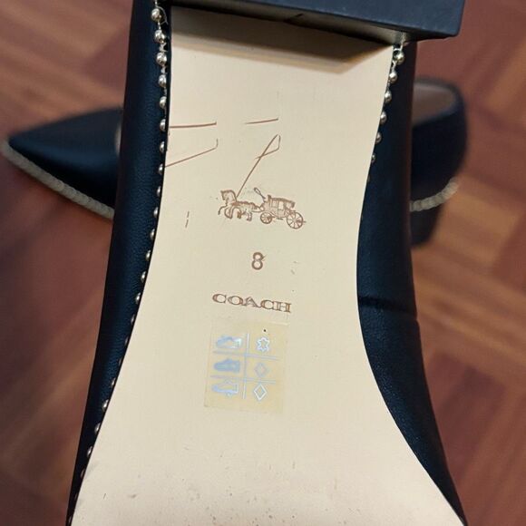 Coach WILLA Leather Studded Pumps Size 8 - Picture 5 of 7